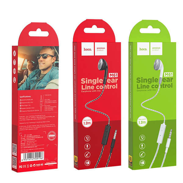 Hoco M61 Single Earphone with Microphone