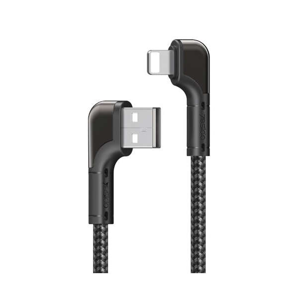 Lightning Right Angle Braided Gaming Cable