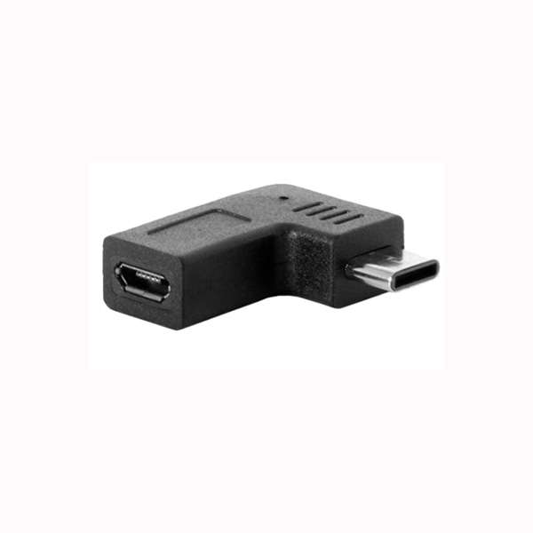 Type-C 90 Degree Right Angle Male To Micro USB Female Adapter