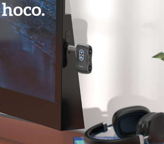 Hoco E73 Pro Bluetooth 5.0 Audio Transmitter & Receiver In Car Aux 3.5mm