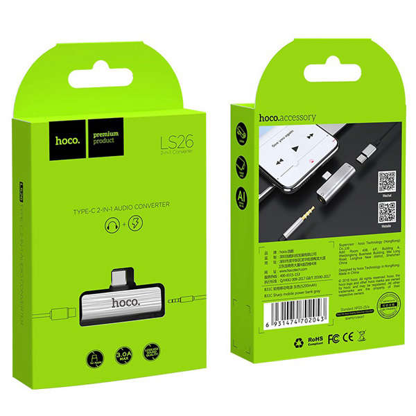 Hoco Type-C 2-in-1 Audio Converter