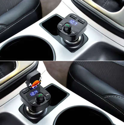 Earldom Wireless Fm Car Kit, Car Charger, Music Player ET-M81