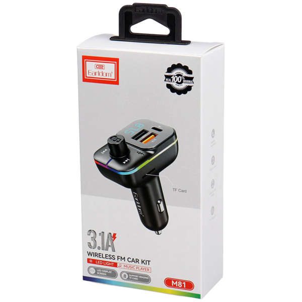 Earldom Wireless Fm Car Kit, Car Charger, Music Player ET-M81