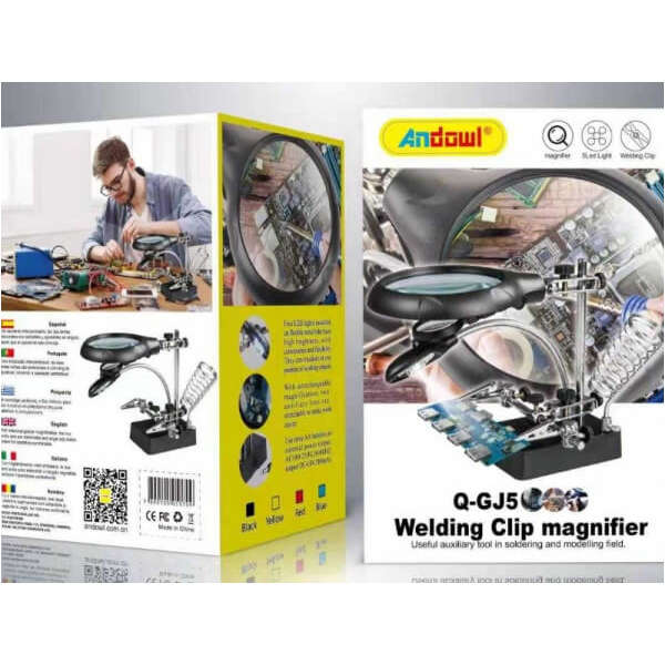 Andowl Solder Helping Hands, Magnifier