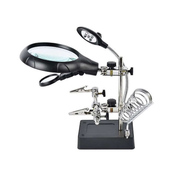 Andowl Solder Helping Hands, Magnifier