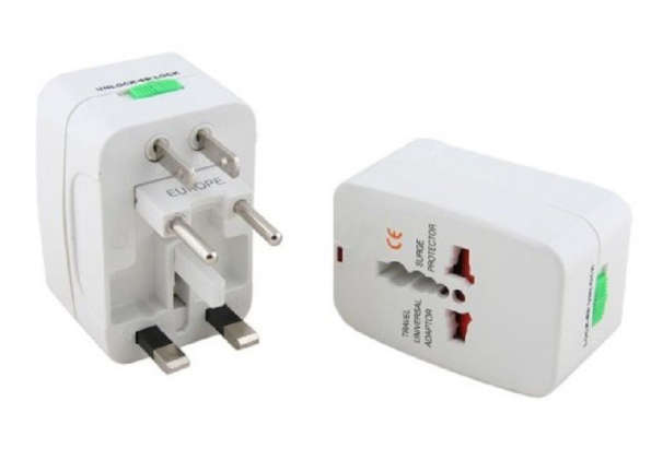 Universal Travel Wall Adapter, All-in-One Worldwide Power Plug Adapter
