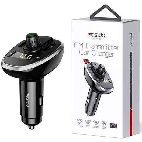 Yesido Y39 FM Bluetooth Handsfree Transmitter Music Player Car Charger