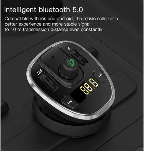Yesido Y39 FM Bluetooth Handsfree Transmitter Music Player Car Charger