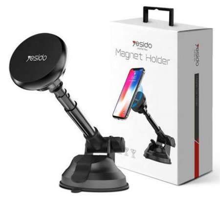 Yesido C41 Magnetic Retractable Car Holder (Black)