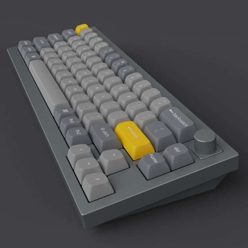 Keychron Q2 65% Red G Pro Switches Aluminium RGB Wired Keyboard - Grey