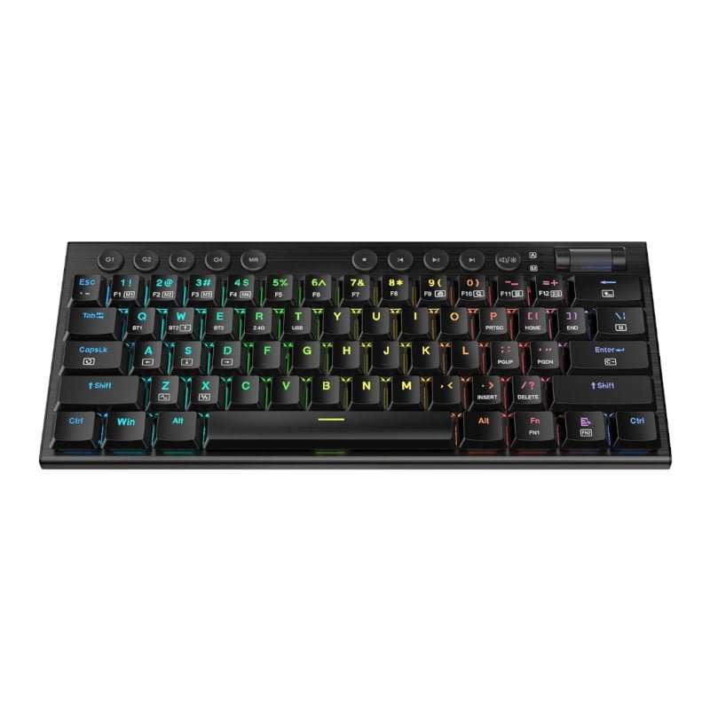 REDRAGON Horus Mini Pro 61Key Wireless Bluetooth Red Switch RGB Low Profile Gaming Mechanical Key...