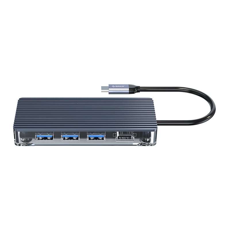 ORICO 6 Port Type-C Transparent Hub - Grey