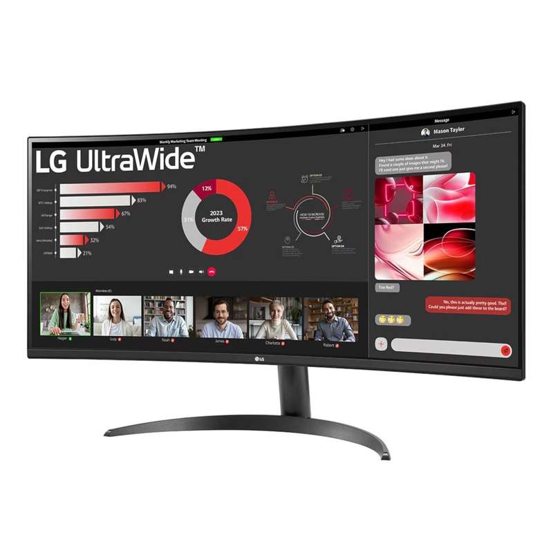 LG 34" UltraWide QHD Curved Monitor (100Hz, FreeSync, HDR10, HDMI/DP)