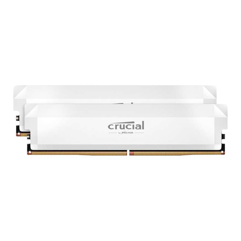 Crucial Pro DDR5 6000MHz 32GB Overclocking Memory Kit  White
