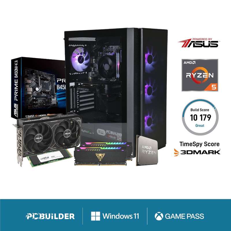 PCBuilder Ryzen 5 5600X TITAN Windows 11 Gaming PC