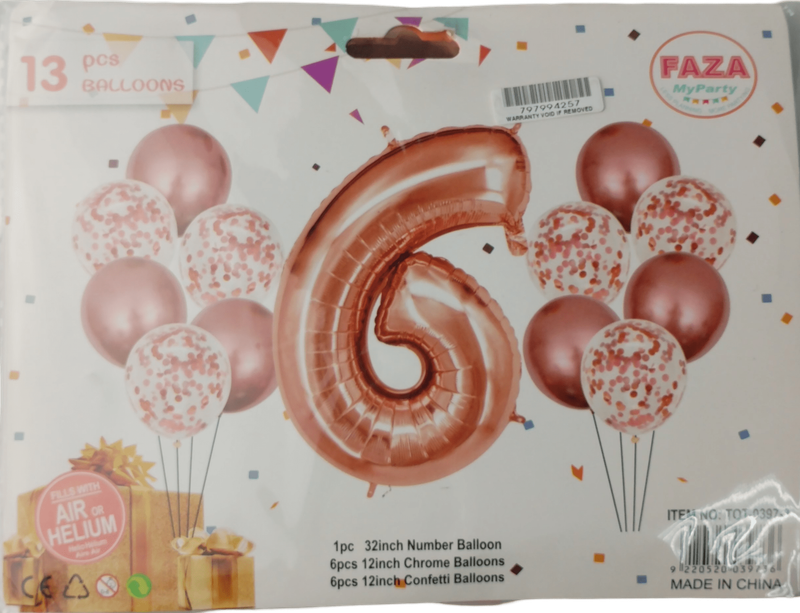 Casey 13pc Rose Gold and White Balloon Set Nr.6