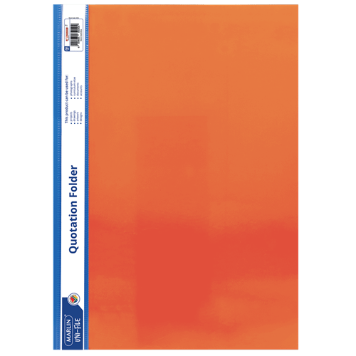 Marlin A4 Orange Quotation and Presentation Folder
