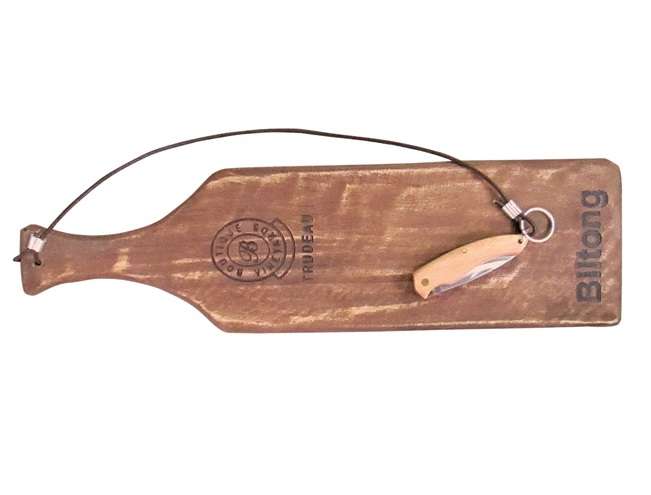 Trudeau Biltong Serving Board with Knife