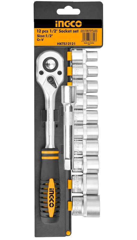 Ingco Socket Set 1/2" - 12 Piece
