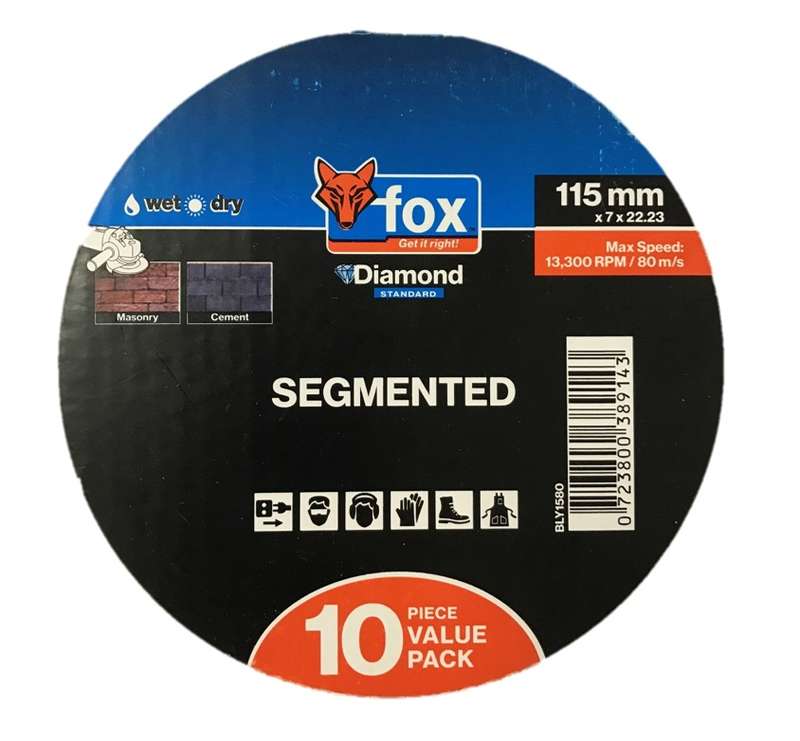 Fox Tools - Segmented 11500 Diamond Blades - Set of 10