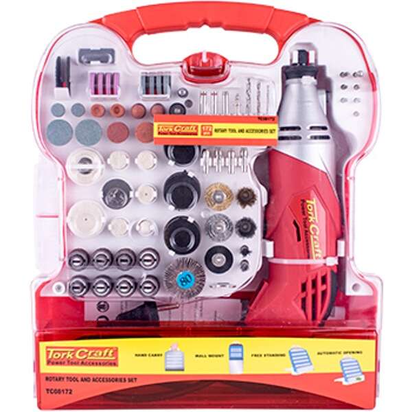 Tork Craft - Mini Rotary Tool And Accessory Kit - Set of 172