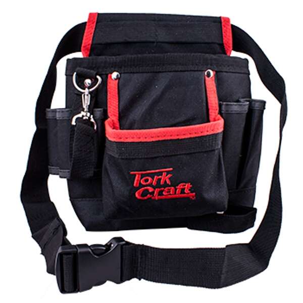 Tork Craft Tool Pouch Nylon With Belt 7 Pocket