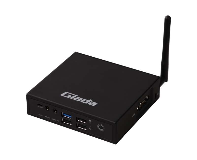 Giada F210U Fanless Atom Z8350 Mini PC 2GB RAM 32GB Storage  Black
