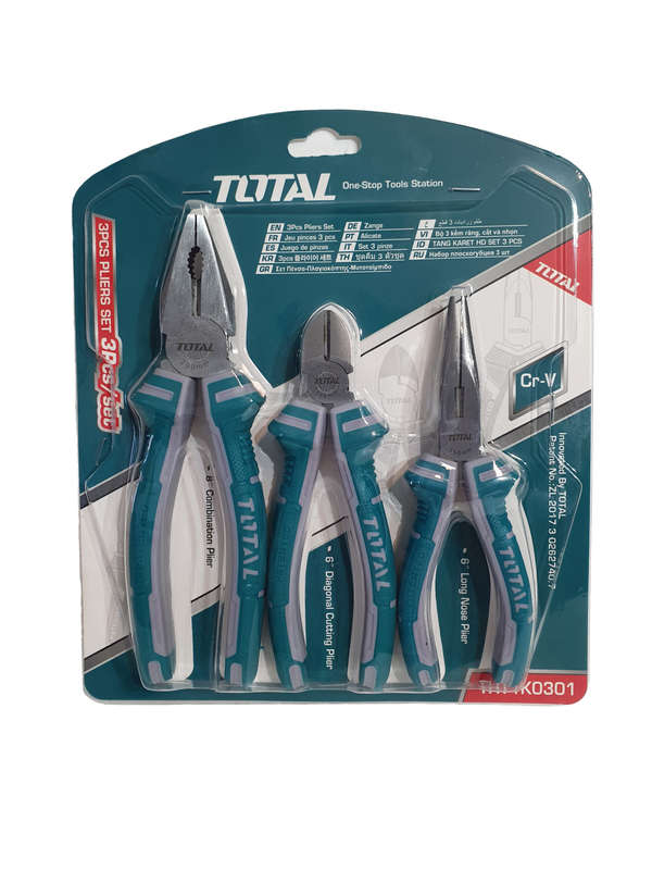 Total Tools 3 Piece Plier Set