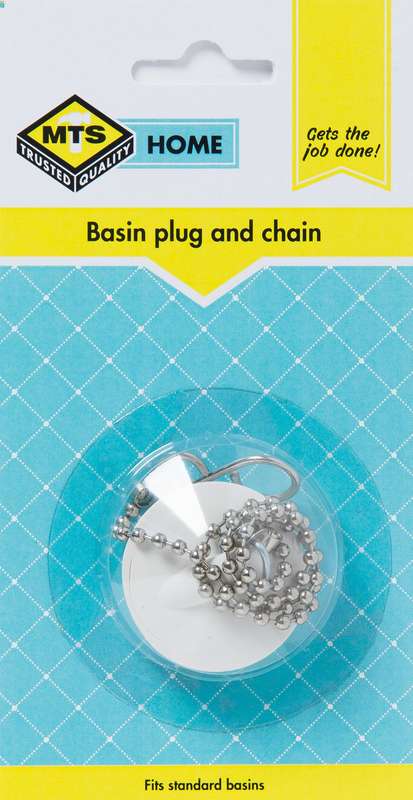 MTS Home Basin Plug With Chain White