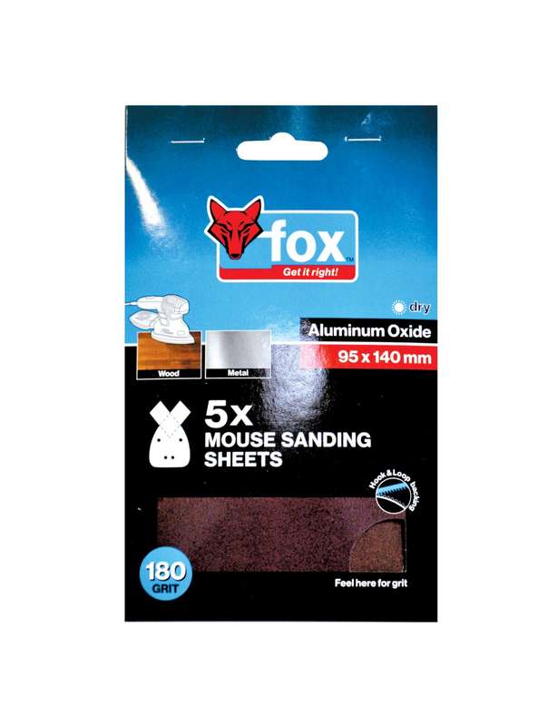 FOX Mouse Sanding Paper 180G (5)