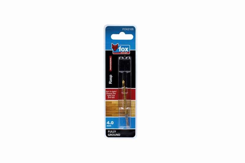 FOX Wood Rasp Drill Bit 4.0 X 75mm
