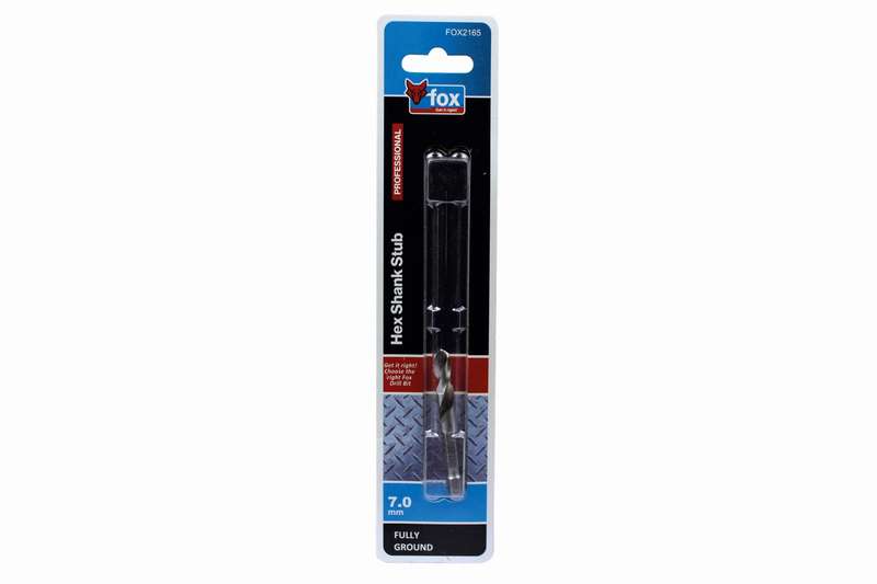 FOX HSS Hex STUB Drill Bit 7.0 X 59mm