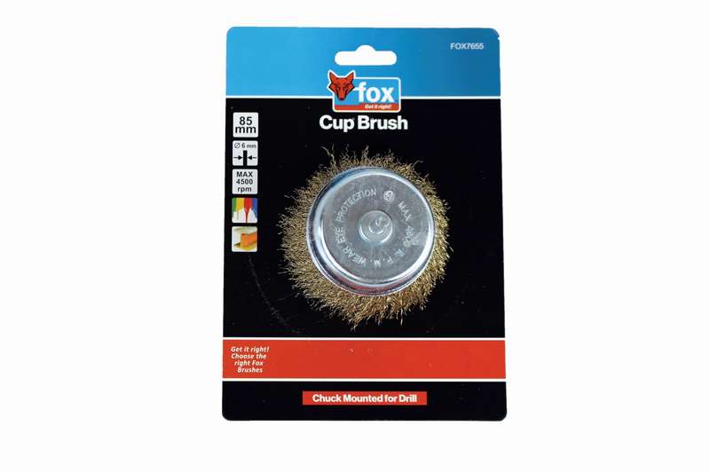 Fox Crimped Steel Wire Cup 85mm Fine