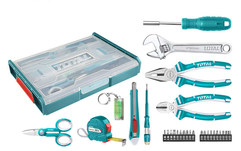 Total Tools 29 Piece Household Tool Set - Stackable Box
