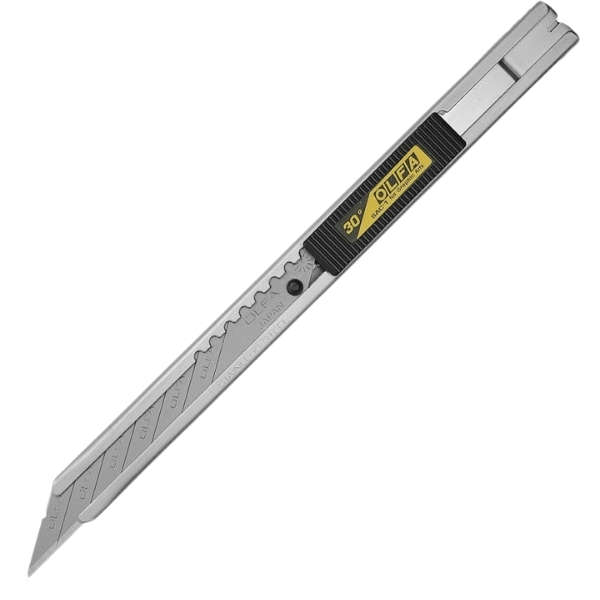 Olfa Stainless Steel Snap-Off Graphics Knife 30 Degree Angle