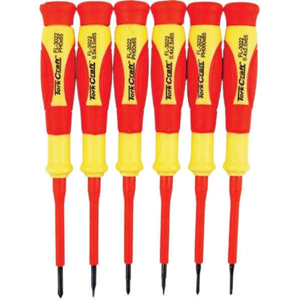 Tork Craft - Precision Electronic Insulated Screwdriver Set - 6 Pieces
