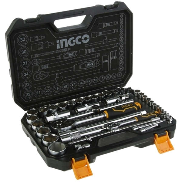 Ingco - Socket Set - (44 Pieces 1/4-Inch + 1/2-Inch)