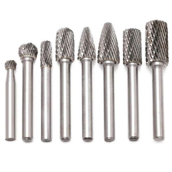 Stallion - Tungsten Rotary Burr / Carbide Burr Set - 8 Piece (6mm Shank)