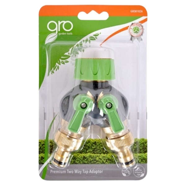 Gro - Tap Adaptor (2 Way Delux Brass)