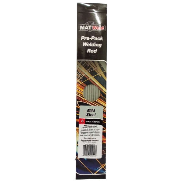 Matweld - Welding Rod / Pre-Pack Welding Rod 3.25mm - Mild Steel (8 Piece)
