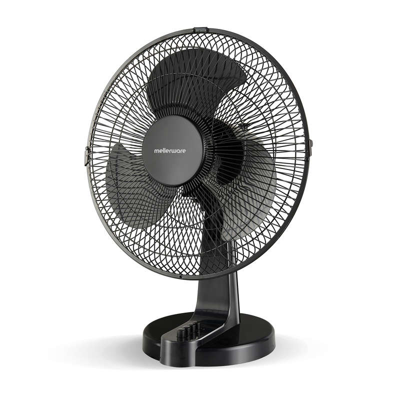 Mellerware Fan Desktop Plastic Black 30cm 35W "Aquillo"