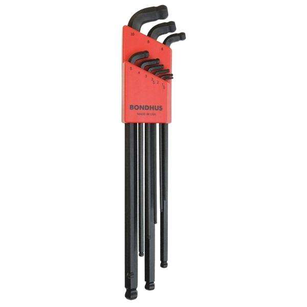 Bondhus  Stubby Dual Double Ball End Hex L Wrench Set  9 Piece