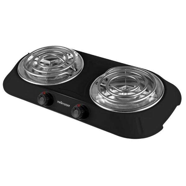 Mellerware - Hotplate Double Powder Coat Spiral Plate 2000W "Helios" - Black