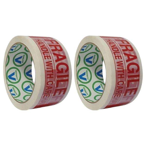 Altezze - Fragile Tape (Handle with Care) 50m - Pack of 2
