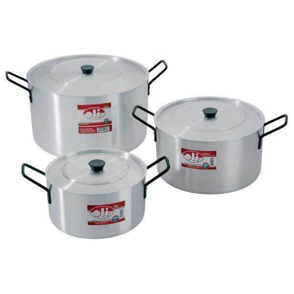 Oli - Stewpot Set/ Emeried Finish Stewpot Set (7, 12 and 21L) - 6 Piece