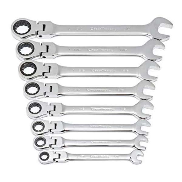 Ingco - 8 Piece - Flexible Ratchet Spanner Set