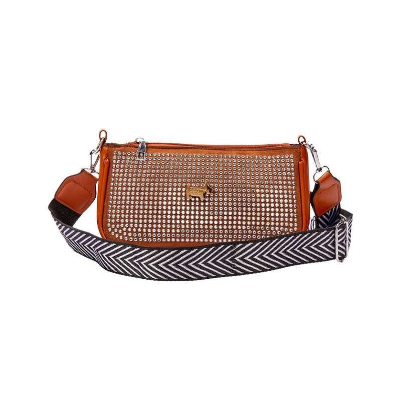 Scotty Bags &amp; Co. - The Vegas - Fancy Strap Clutch &amp; Crossbody (Tan)