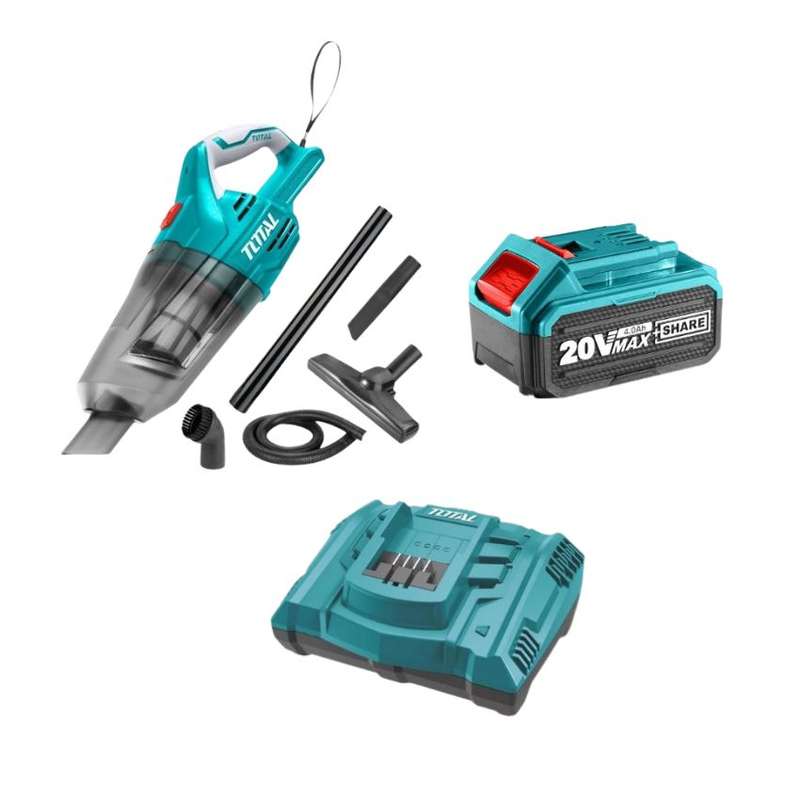 Total Tools - Lithium-Ion Vacuum - 20V with 4.0Ah Battery and Charger