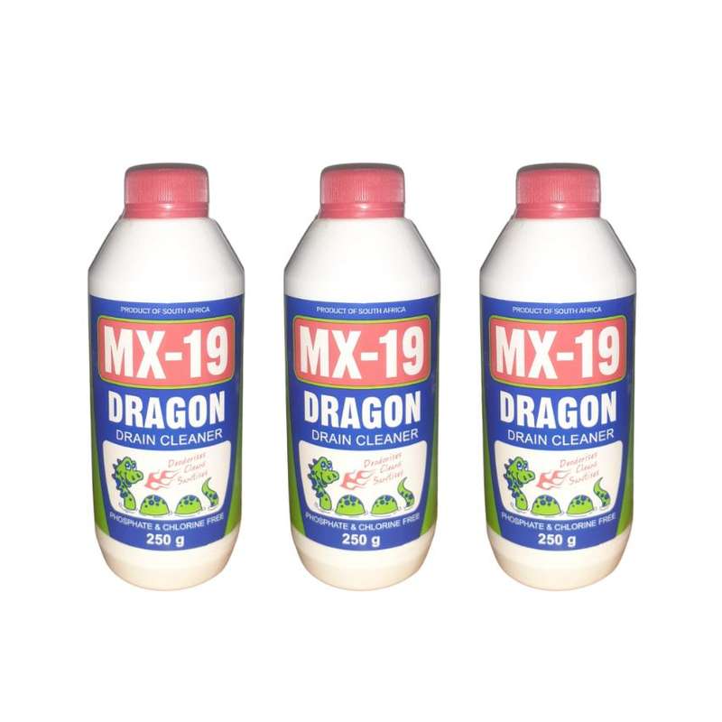 MX-19 Dragon Drain Cleaner 250 - Pack of 3