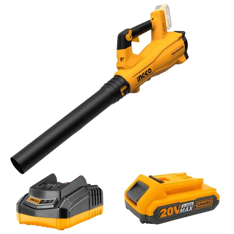 Ingco - Lithium Ion Cordless Blower with Charger and 2.0Ah Battery